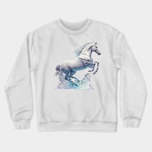 Elegant white horse Crewneck Sweatshirt